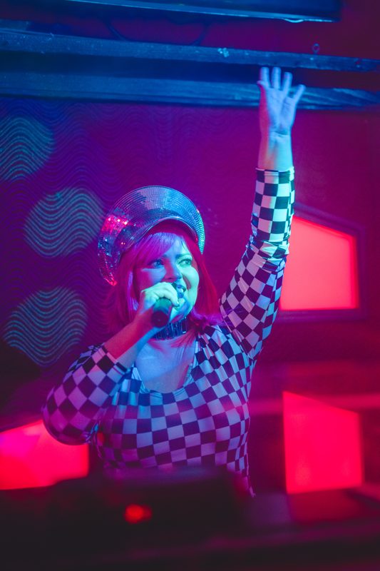 DJ Darla Bea on the mic